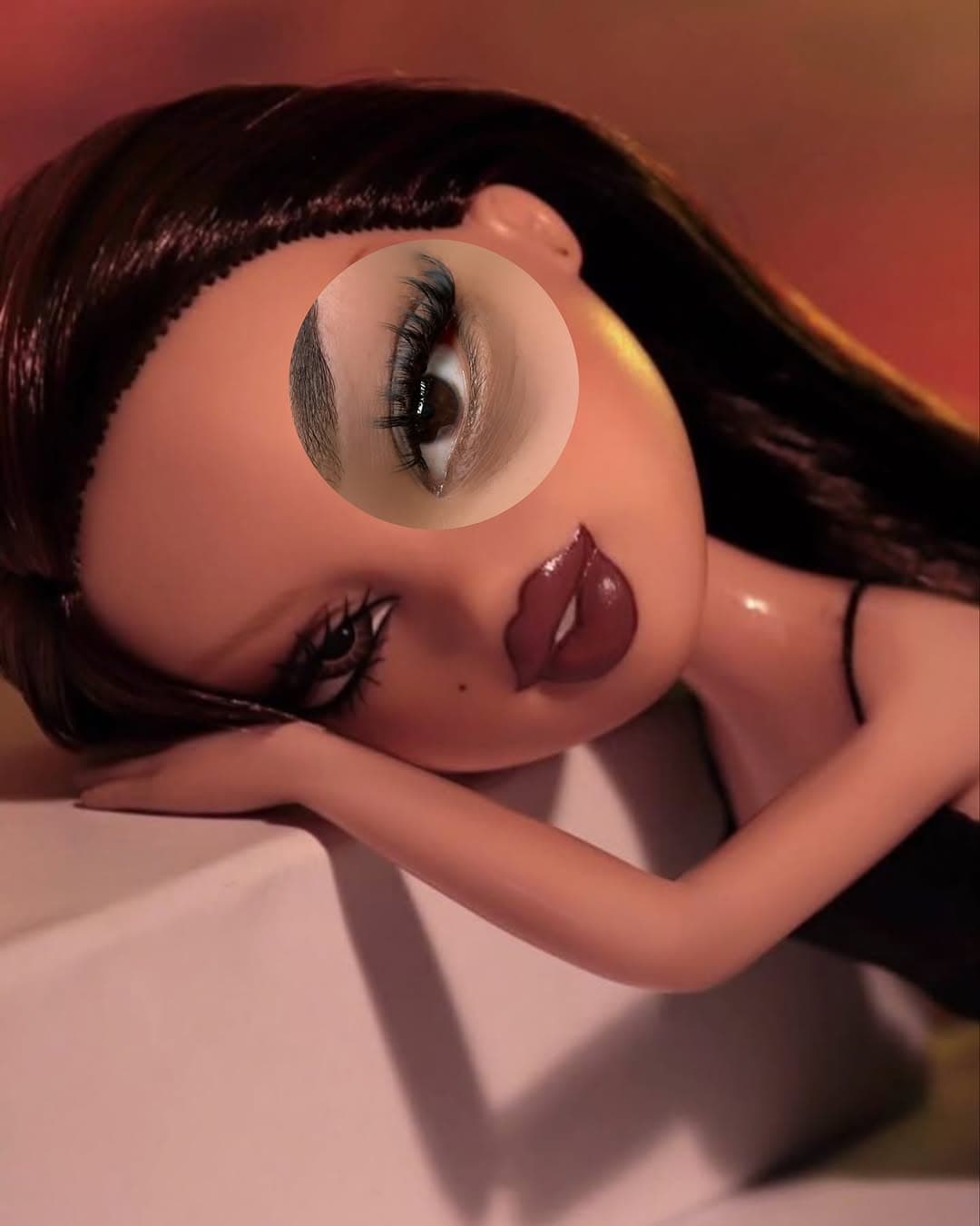 Volume lash extensions close-up by Bratty Blinks