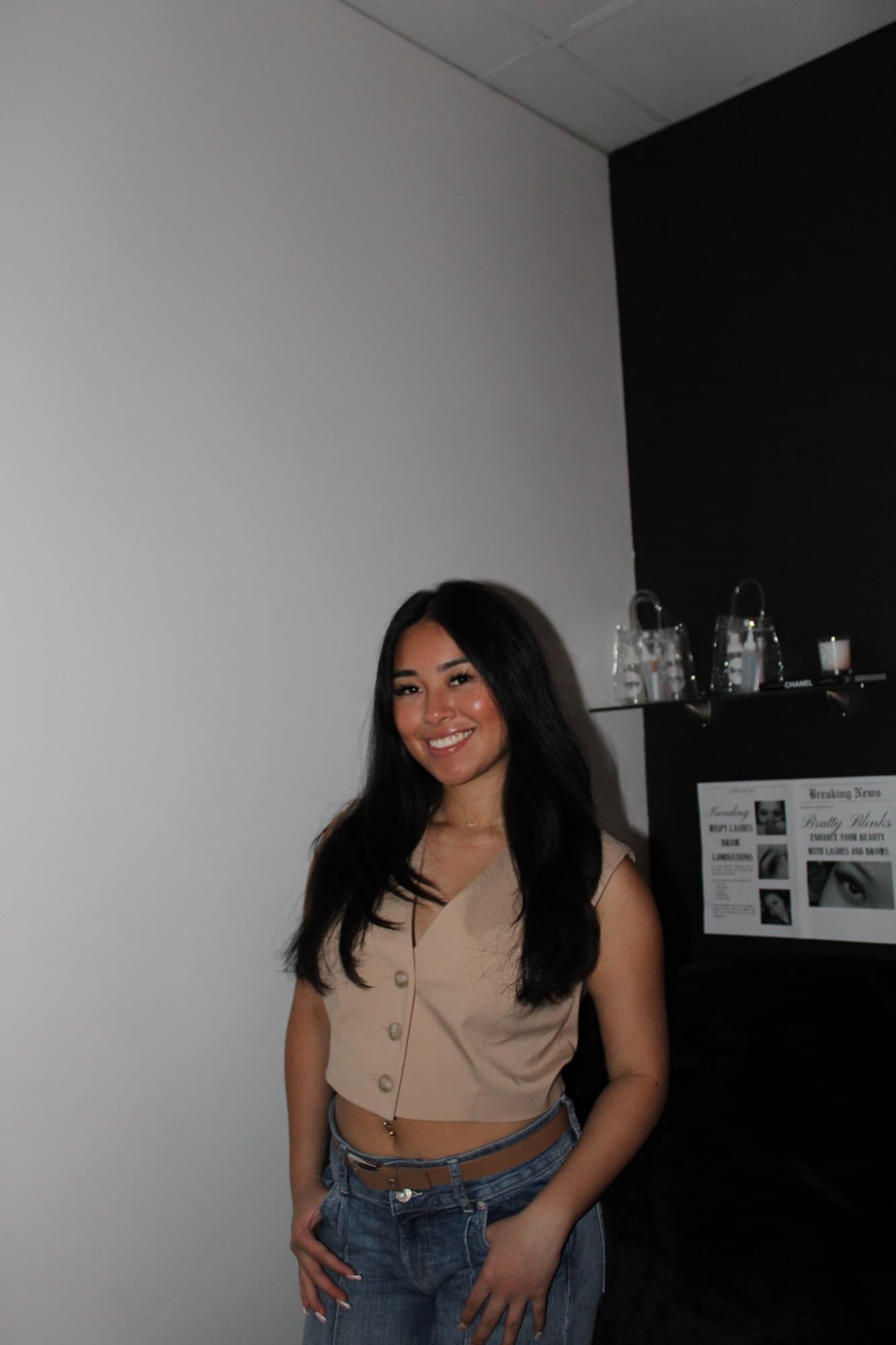 Lash training student at Bratty Blinks studio